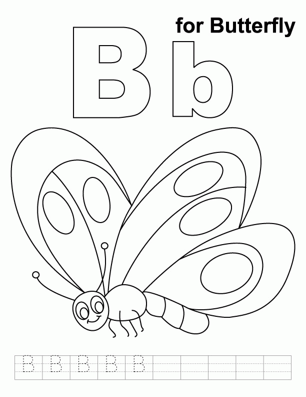 B Phonics Coloring Clip Art Library