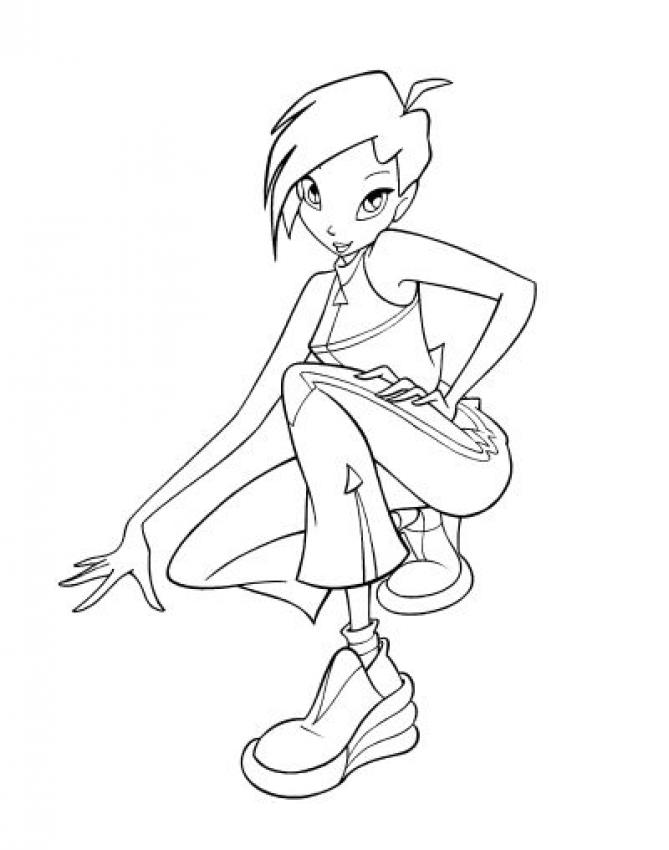 BLOOM coloring pages - Bloom the winx club fairy