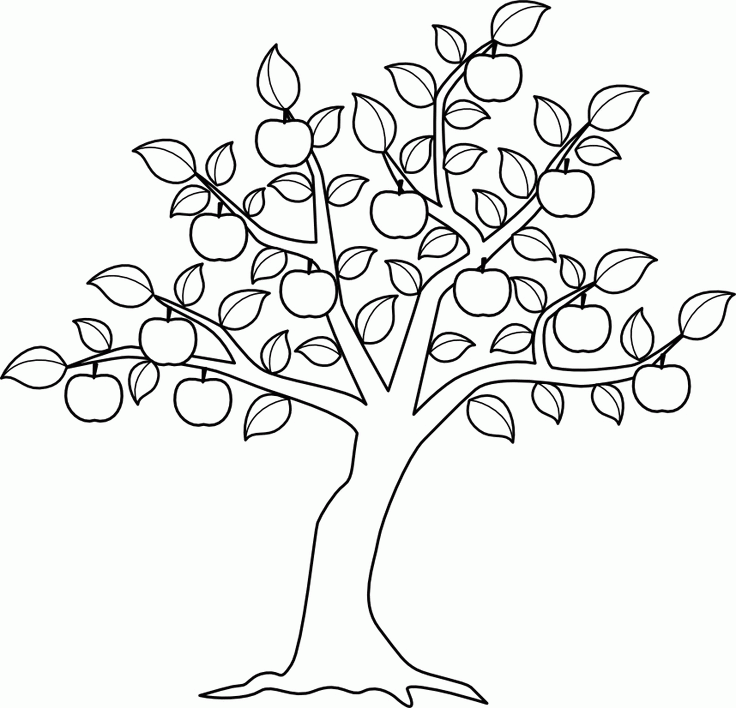 Coloring Pages Apple Pattern | Free 