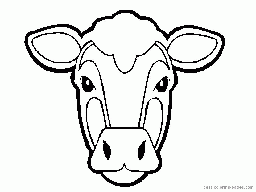 Printable Cow Face Template