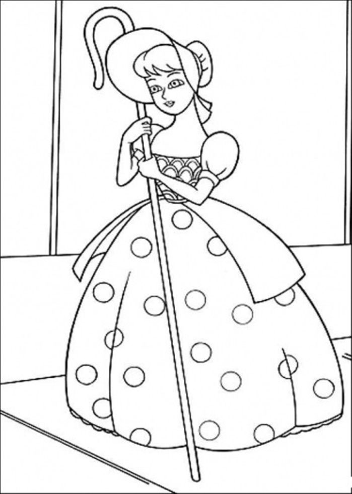 Print Toy Story Pretty Doll Coloring Page or Download Toy Story