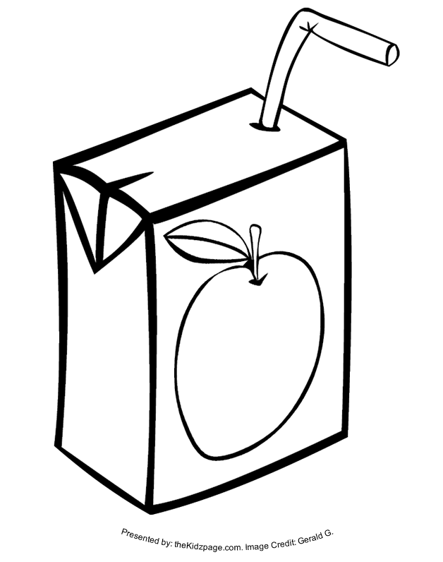 Juice Box - Free| Coloring Pages for Kids - Printable Colouring Sheets