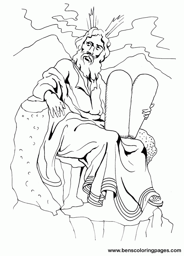 Moses And Ten Commandments Coloring Pages Images  Pictures 