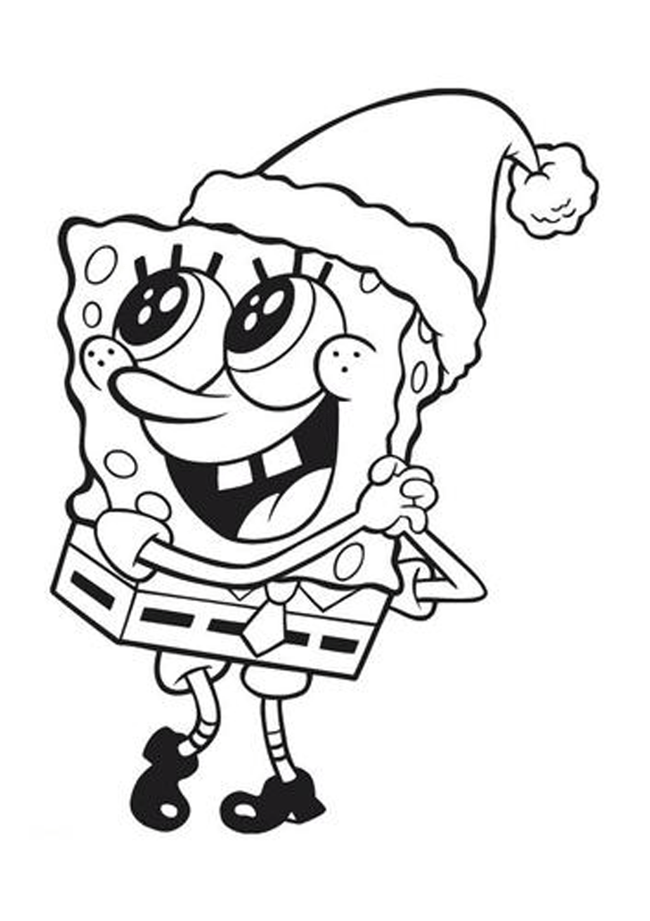 Picture of Spongebob Christmas Coloring Pages  Disney Coloring