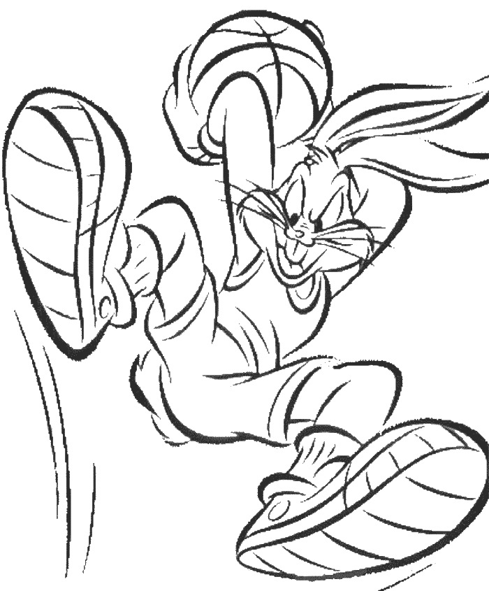 Basketball Space Jam Bugs Bunny Coloring Pages - joicefglopes