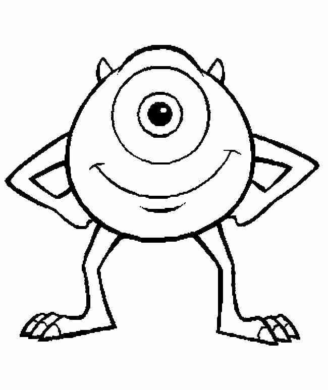 Eye See Mike Monsters Inc Coloring Pages | Coloring