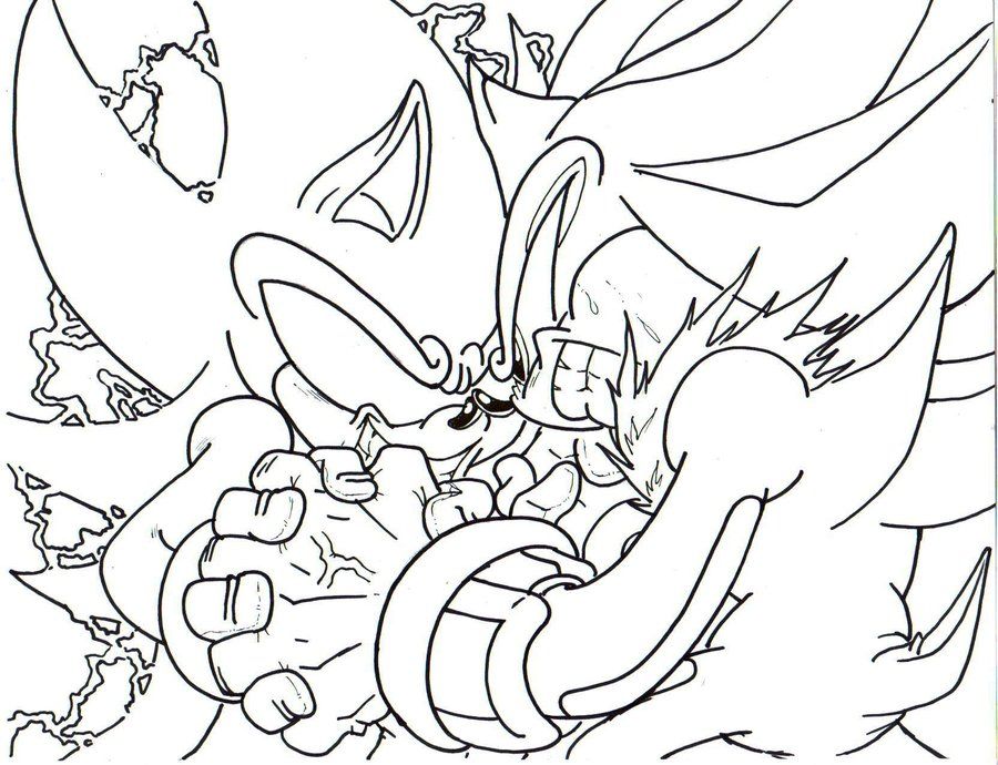 Super Shadow The Hedgehog Coloring Page | Free Printable