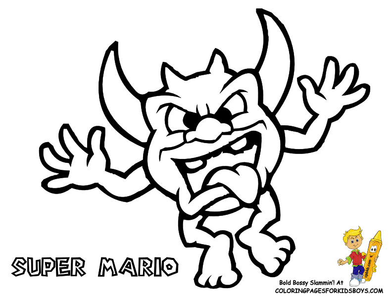 ghost mario Colouring Pages