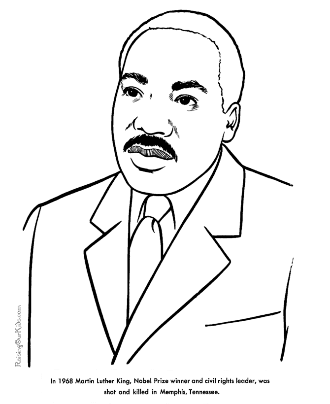 Martin Luther King coloring pages for kid
