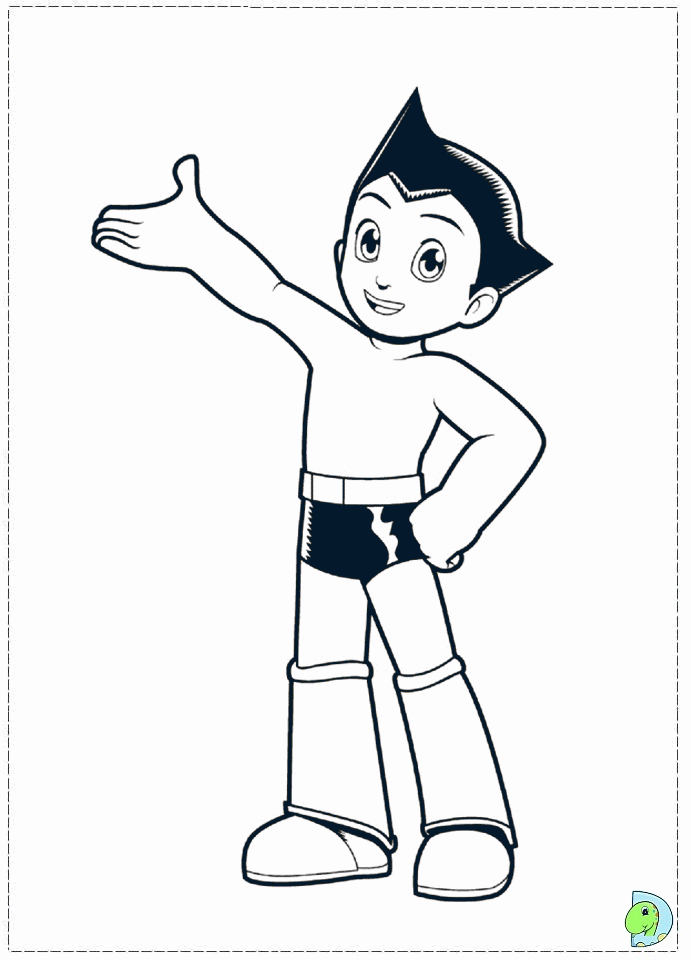 hello Astro Boy Coloring Pages |Clipart Library