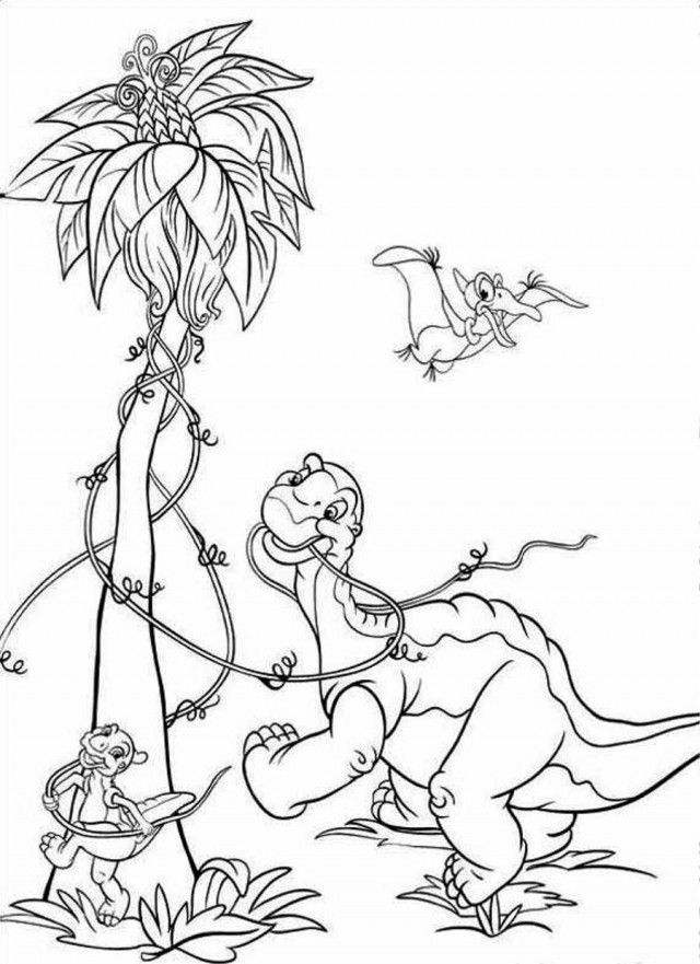 Tree Land Before Time Coloring Page  Land