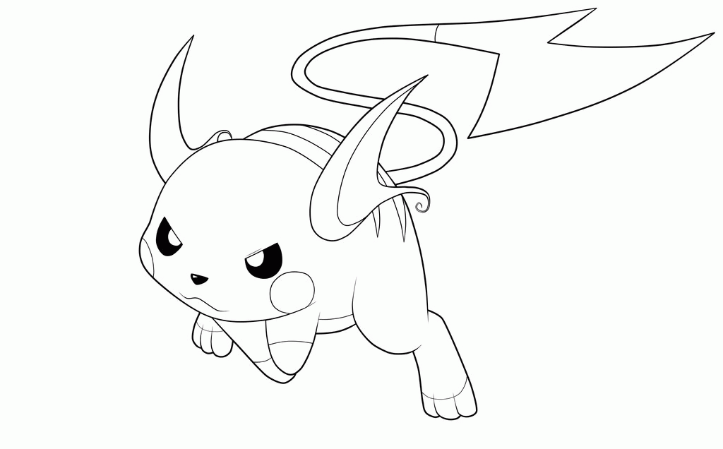 Free Raichu Coloring Pages, Download Free Raichu Coloring Pages png image.....