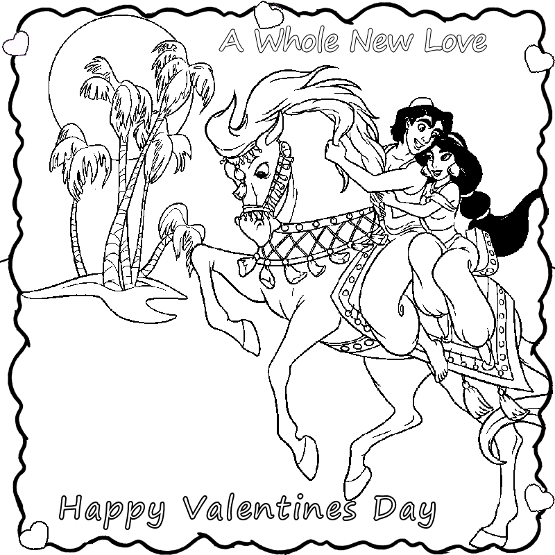13+ Printable Disney Valentine Coloring Pages