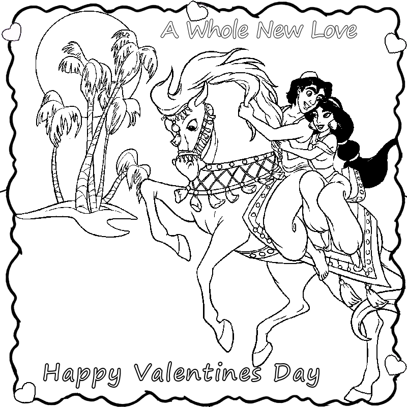 13 Printable Disney Valentine Coloring Pages 