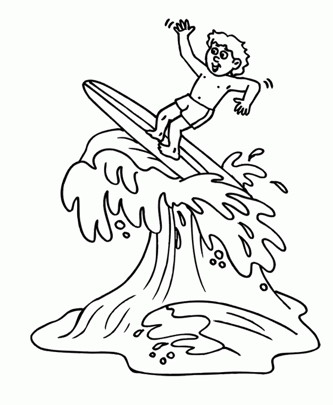 Summer Surfing Coloring Pages - Summer Coloring Pages : Girls