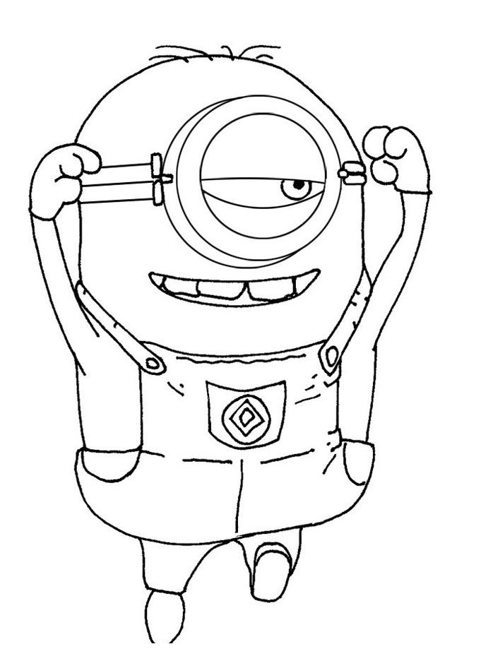 One Eye Minion Despicable Me Coloring pages free download