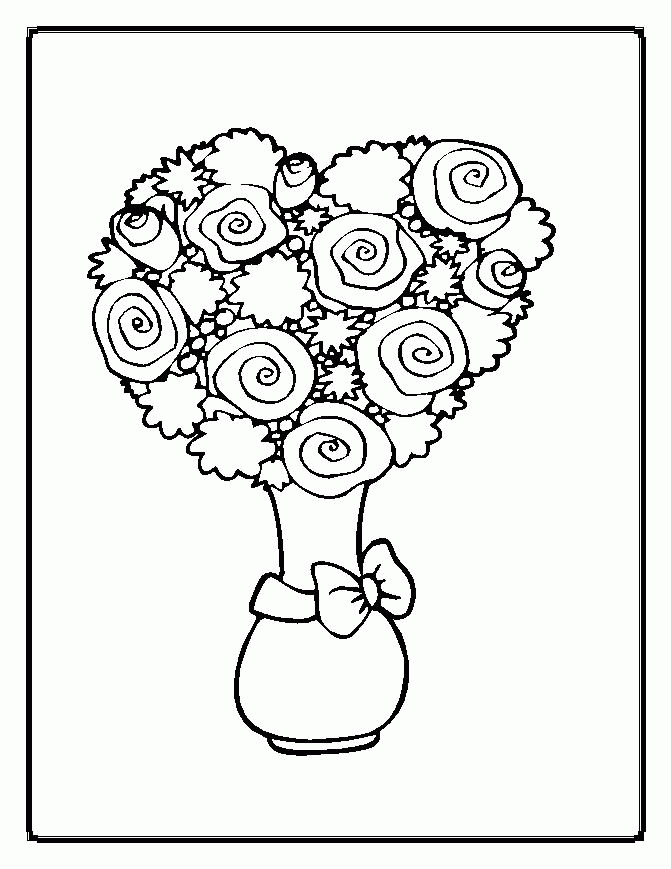 Bouquet flower| Coloring pages