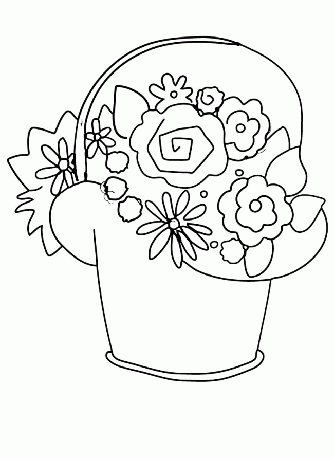 Featured image of post Coloring Page Color Flower Basket Drawing / Thank you so much and i will definitely keep coloring.