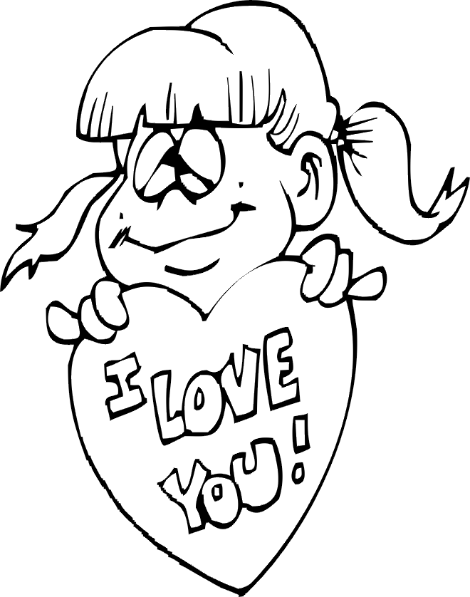 Sweet I Love You Coloring Pages