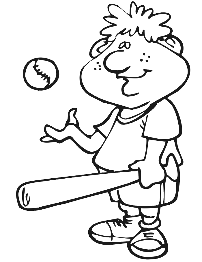 baseball coloring Page / Baseball / Kids printables coloring pages