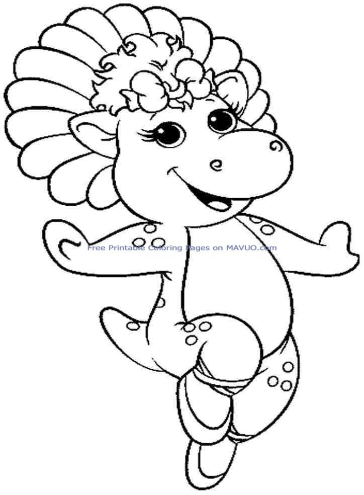 How To Print Coloring Pages Cartoon Barney And Friends Printable