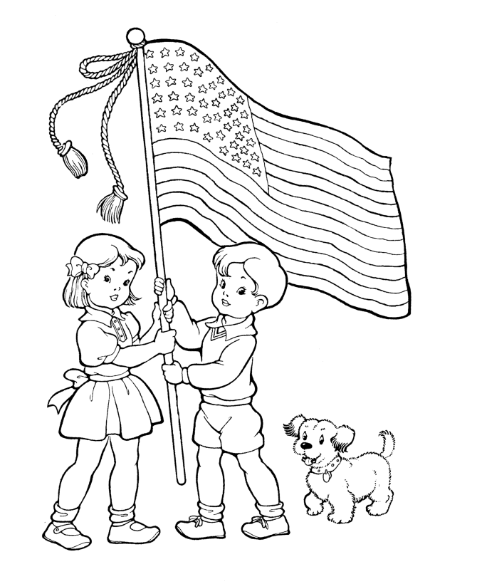 USA-Printables: Flag Day Coloring Pages - US Holidays