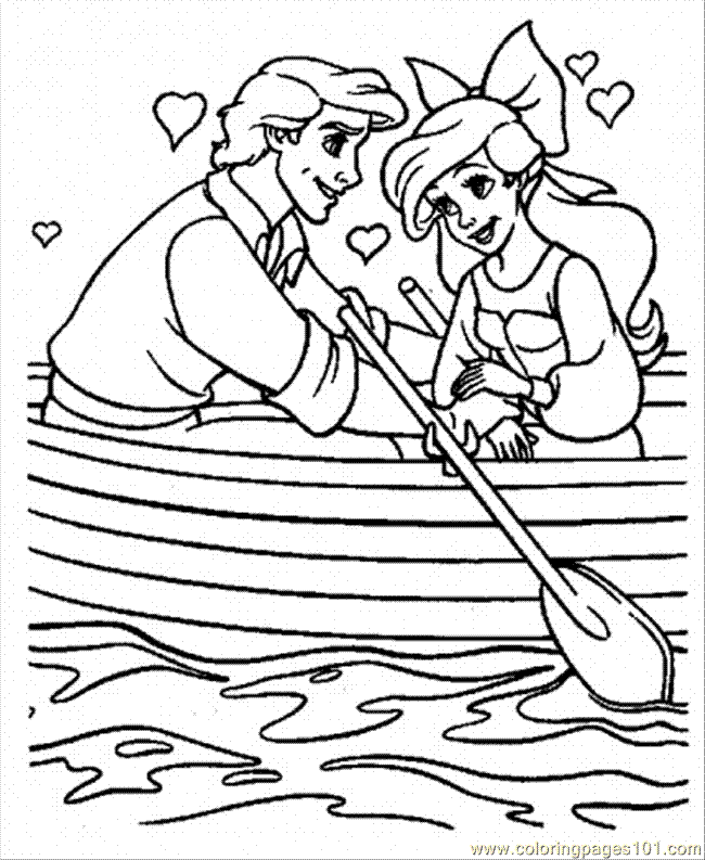 ariel and eric coloring pages  Clip Art Library