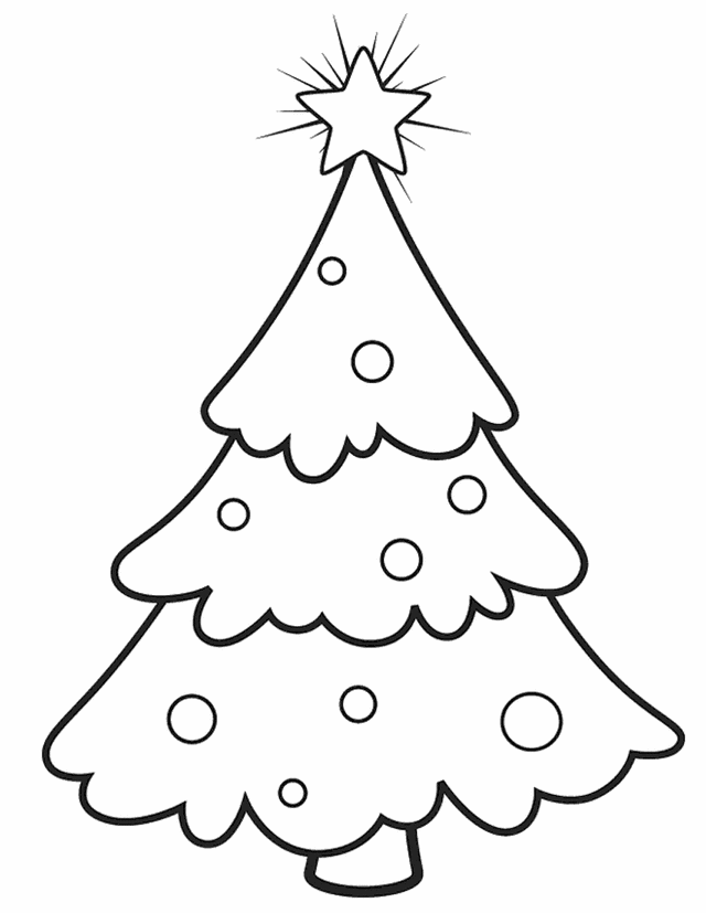Christmas Tree Coloring Pages Christmas Tree Coloring Pages