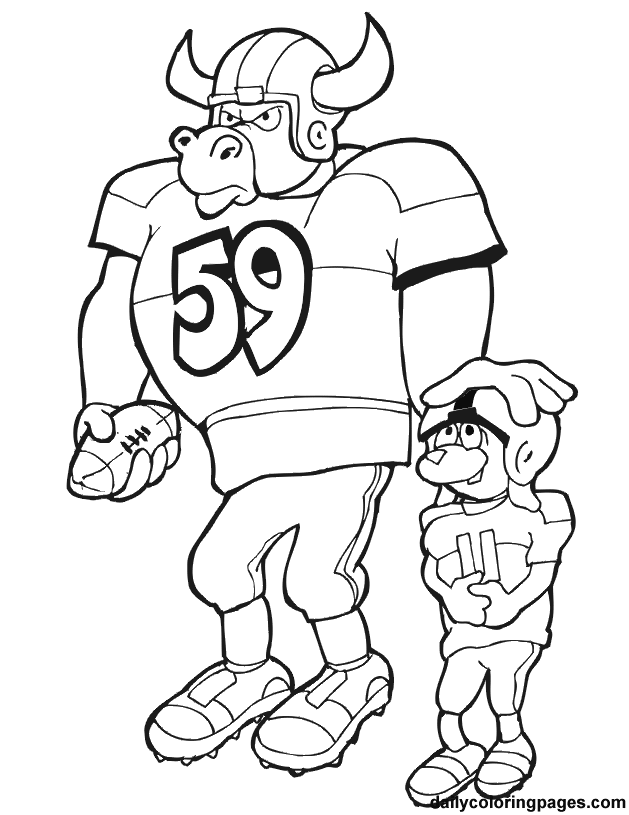 The Custom Made Football Coloring Pages NFL for Boys | Creative