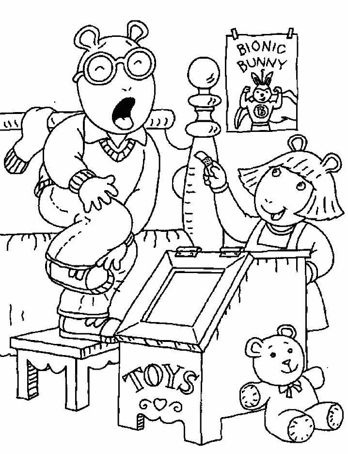 Arthur 10 Cartoons Coloring Pages  Coloring Book