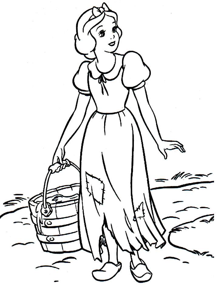 Coloring pages snow white and the seven dwarfs 