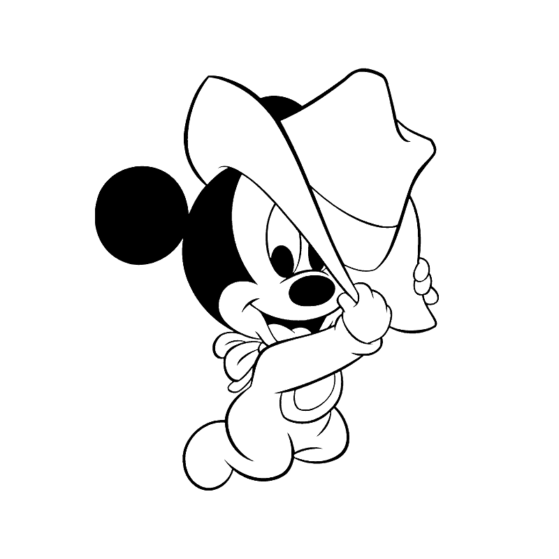 baby mickey mouse coloring pages | Online Coloring Pages