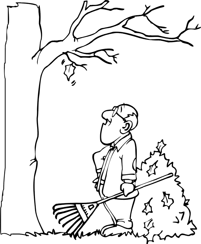 Autumn Leaves Coloring Page | Last Leaf Needs To Fall