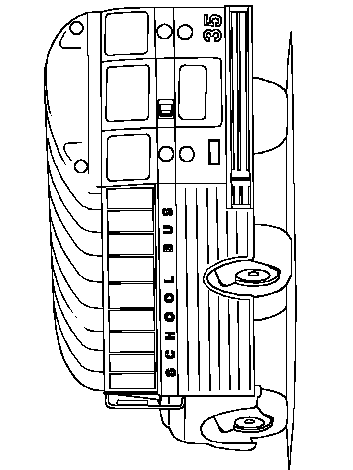 School Bus - Coloring Page from The Old Educator