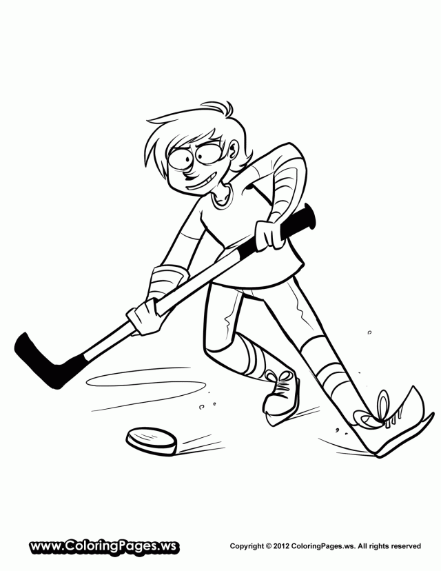 Hockey Player Coloring Pages Sweet 