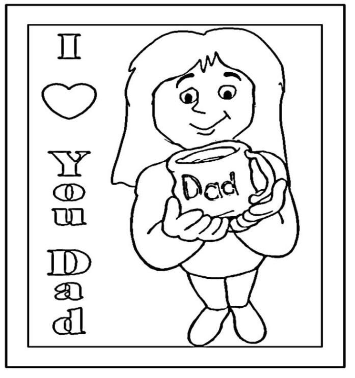 I Love Dad Coloring Page | Free Printable Coloring Pages