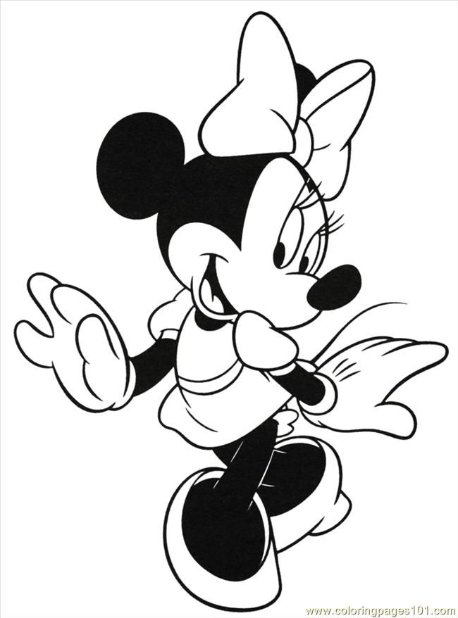 Coloring Pages Minnie Mouse Color Page1 (Cartoons  Minnie