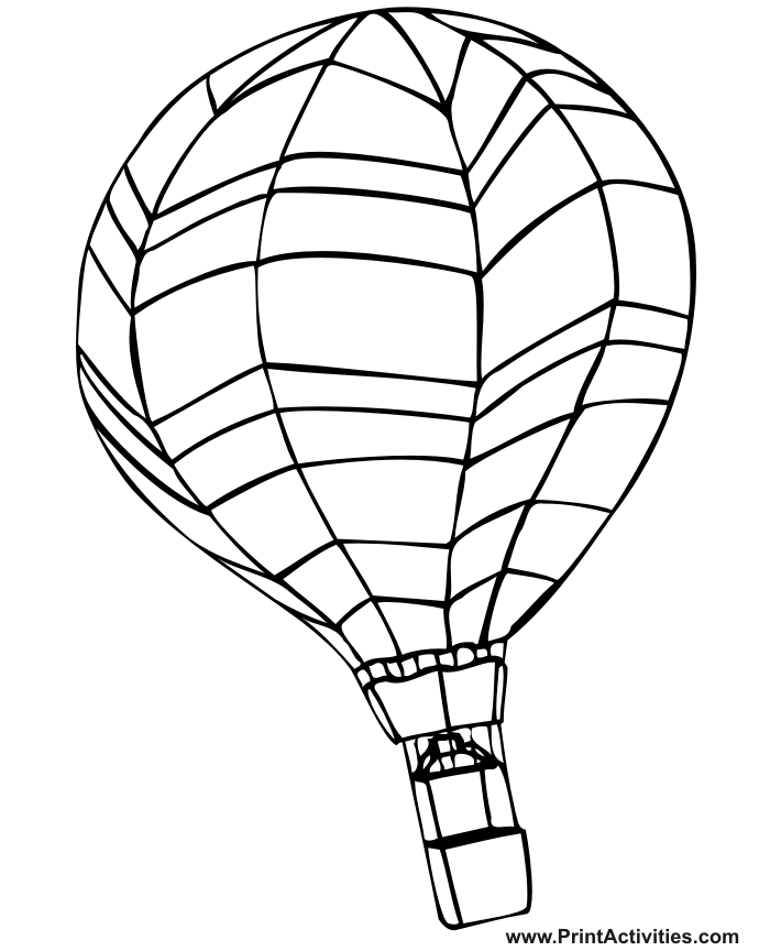 Coloring Pages Hot Air Balloon | Free Printable Coloring Pages