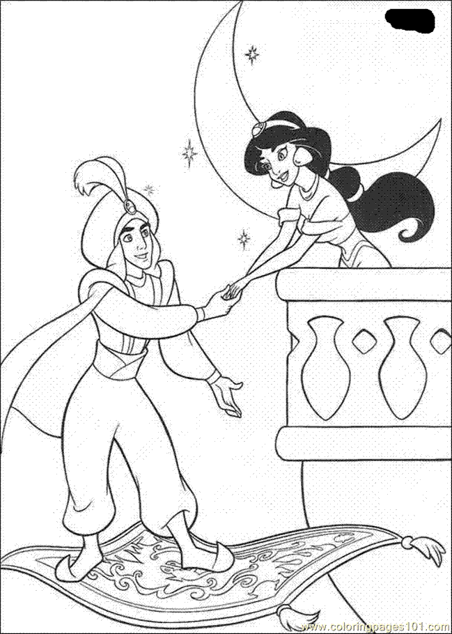 Coloring Pages Aladdin Coloring Page (Cartoons  Aladdin