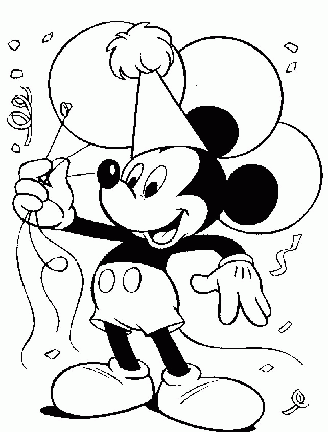Mickey Mouse Coloring Pages - Clip Art Library