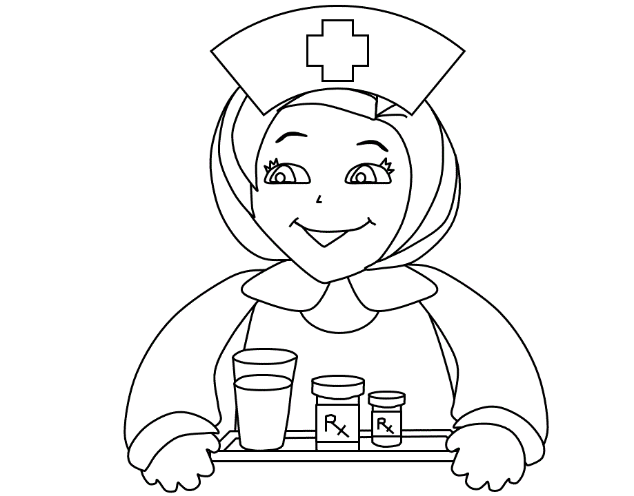 Nurse Coloring Sheets Pages - Doctor Day Coloring Pages 