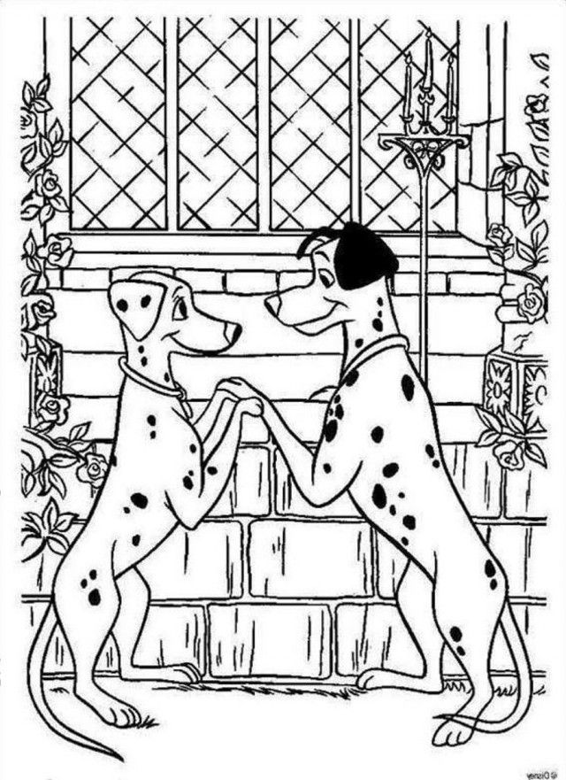 Download Pongo And Perdi Get Married Dalmatians Coloring Pages
