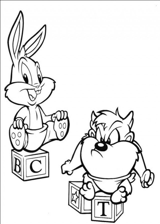 Baby Bunny Coloring Pages Baby Looney Tunes Bugs Bunny Coloring