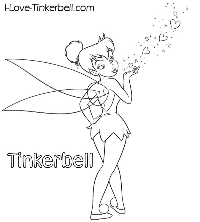 TinkerBell Coloring Pages  
