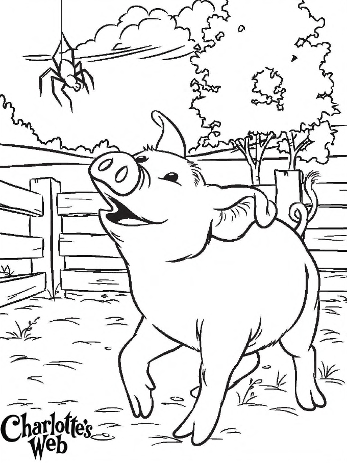 charlottes web coloring pages