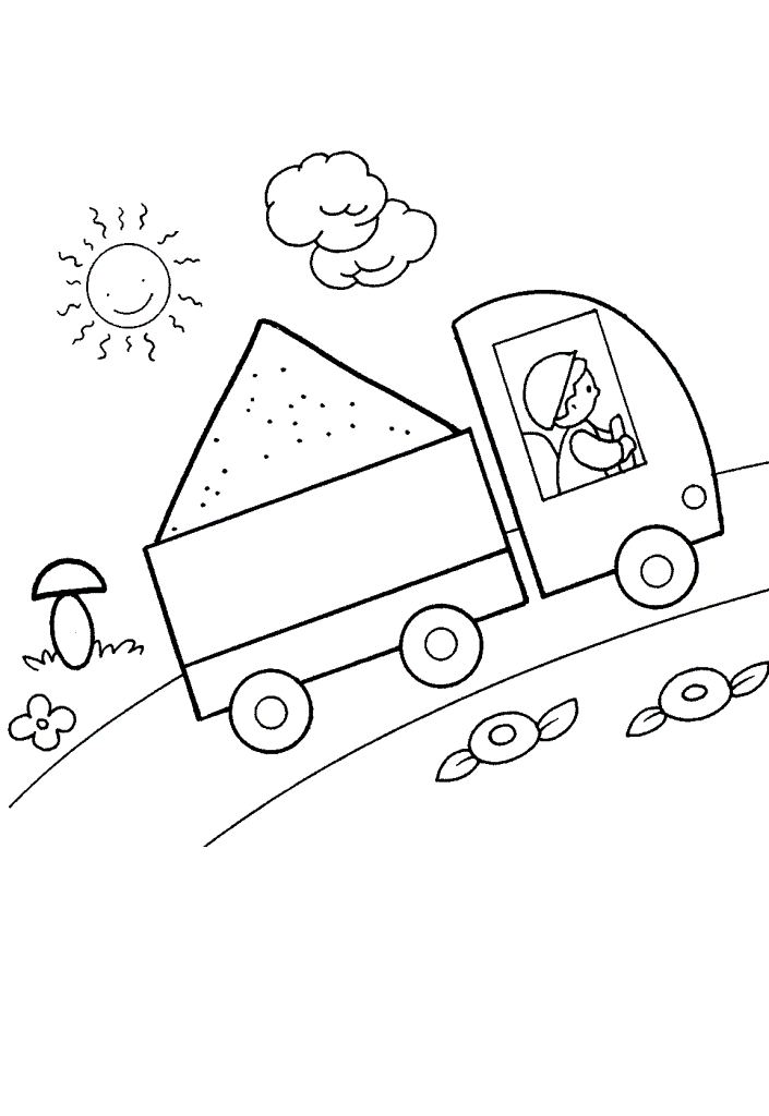 vehicle coloring pages for babies