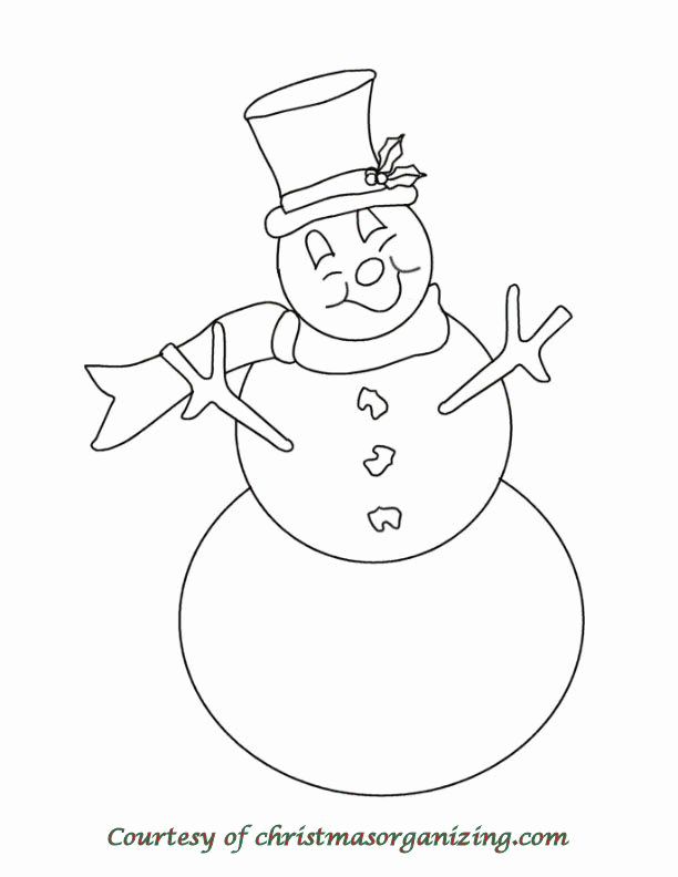 Snowman-coloring-pages-3 | Free Coloring Page on Clipart Library
