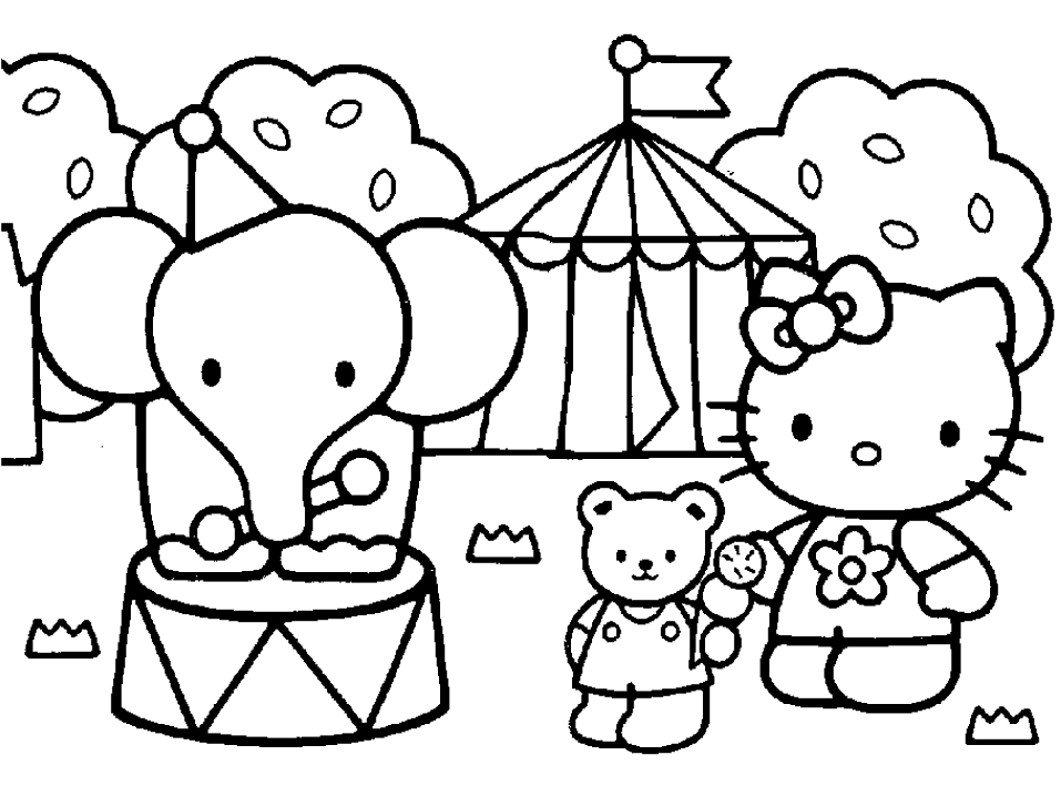Hello Kitty Coloring Pages Printable - Free Coloring Page