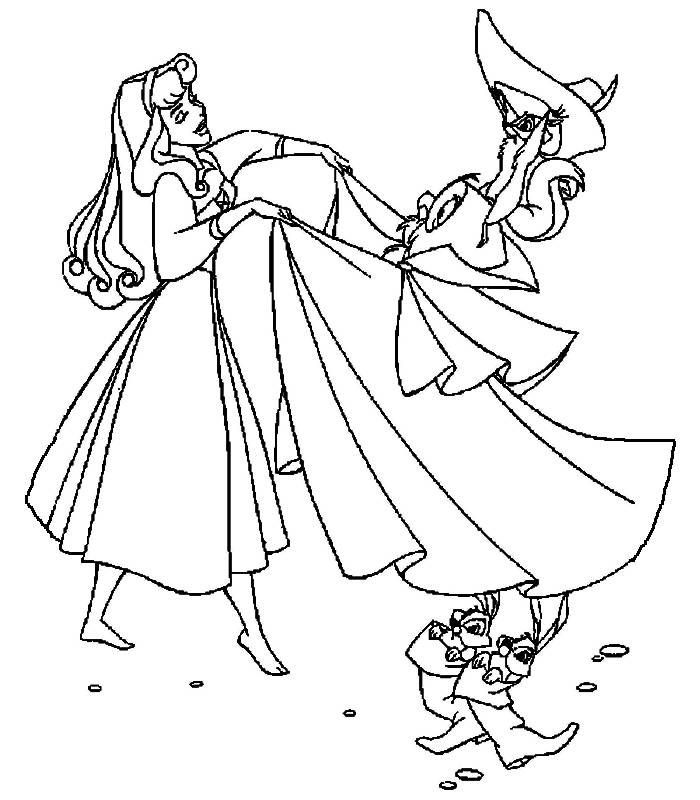 Coloring pages the sleeping beauty