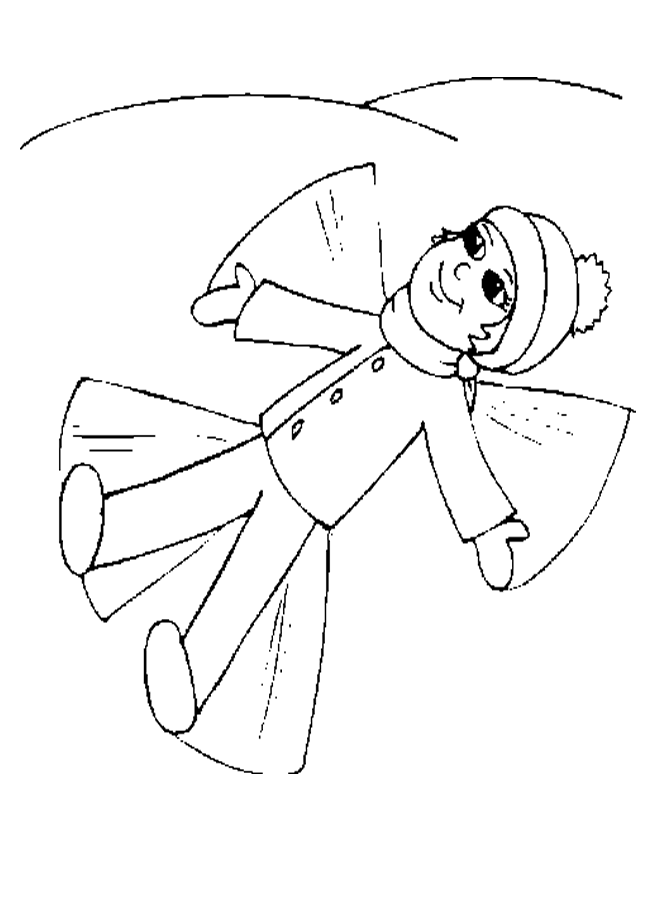 snow angel Colouring Pages